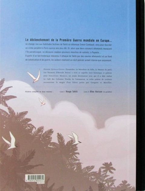 Verso de l'album Papeete, 1914 Tome 1 Rouge Tahiti