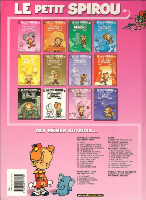 Verso de l'album Le Petit Spirou Tome 1 Dis bonjour à la dame !