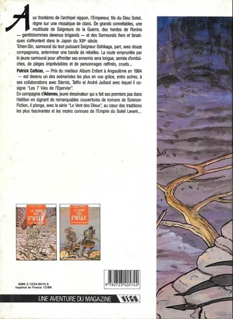 Verso de l'album Le Vent des Dieux Tome 1 Le sang de la lune