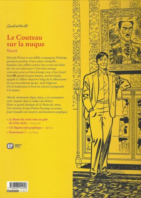 Verso de l'album Agatha Christie Tome 22 Le couteau sur la nuque