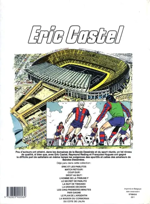Verso de l'album Eric Castel Tome 13 Du côté de l'Alfa