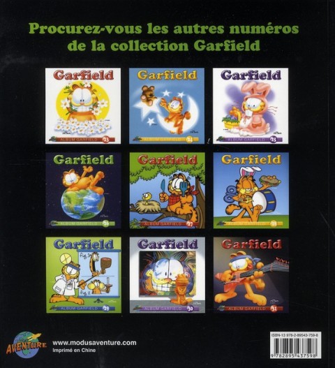 Verso de l'album Garfield #32