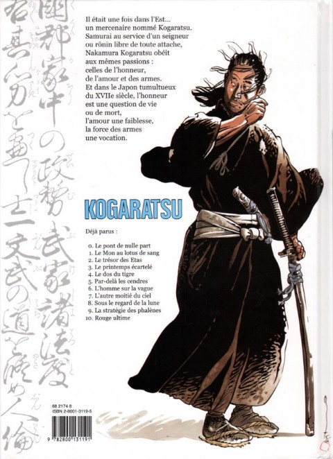 Verso de l'album Kogaratsu Tome 10 Rouge ultime