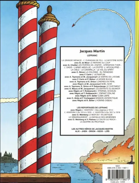 Verso de l'album Lefranc Tome 28 Le Principe d'Heisenberg