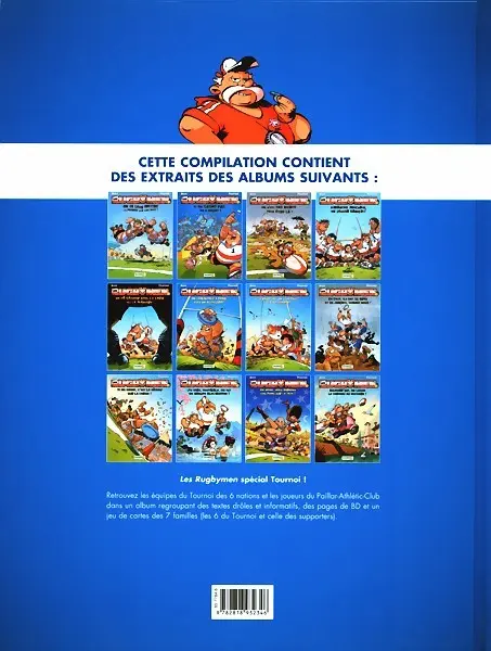 Verso de l'album Les Rugbymen La grande famille du tournoi