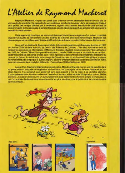 Verso de l'album Les ateliers de ... Tome 3 L'atelier de Raymond Macherot