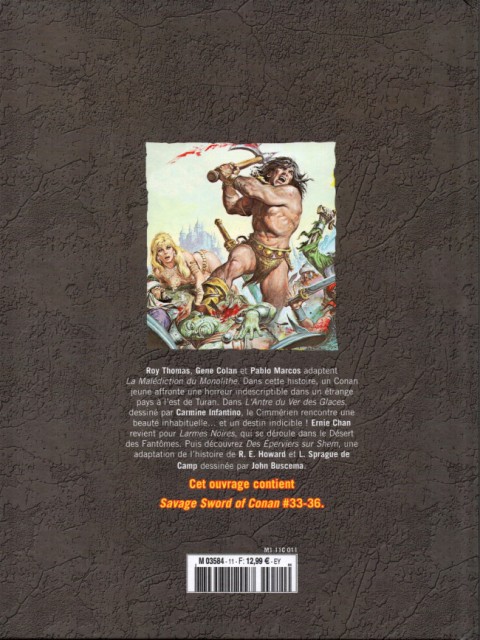 Verso de l'album The Savage Sword of Conan - La Collection Tome 11 La malédiction du monolithe