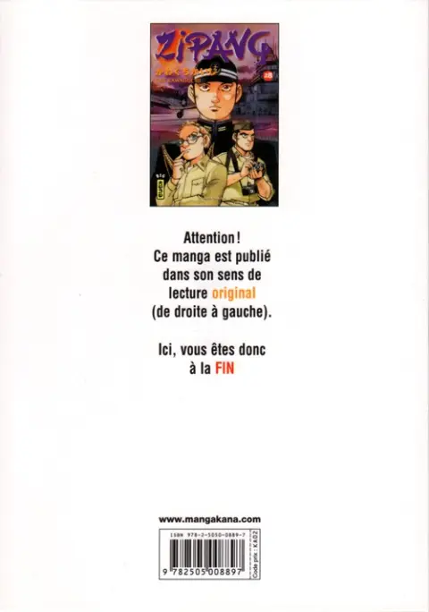 Verso de l'album Zipang 28