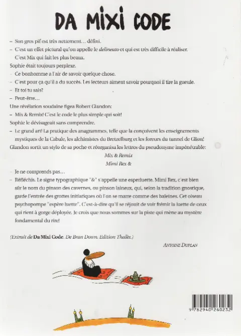 Verso de l'album Mix & Remix 2005 - Démocratie et autres gags