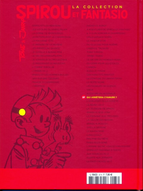 Verso de l'album Spirou et Fantasio La collection Tome 37 Qui arrêtera Cyanure ?