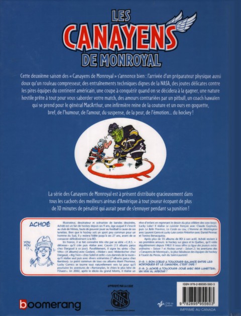 Verso de l'album Les Canayens de Monroyal - Les Hockeyeurs Tome 2 Hockey corral