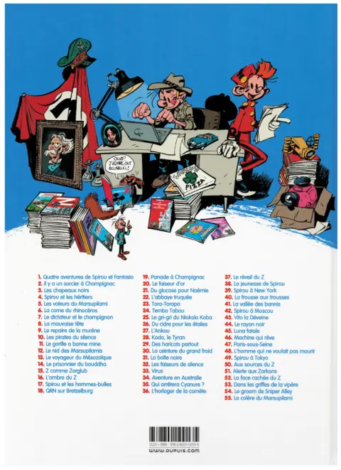 Verso de l'album Spirou et Fantasio Tome 11 Le gorille a bonne mine