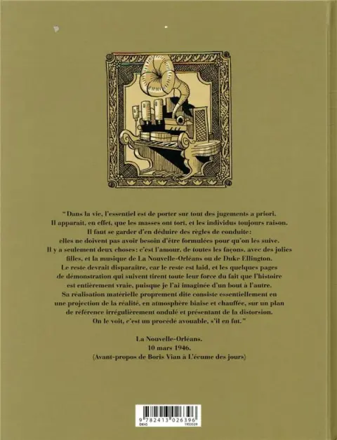 Verso de l'album L'Écume des jours