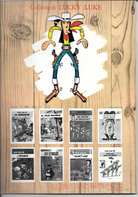 Verso de l'album Lucky Luke Tome 25 La ville fantôme