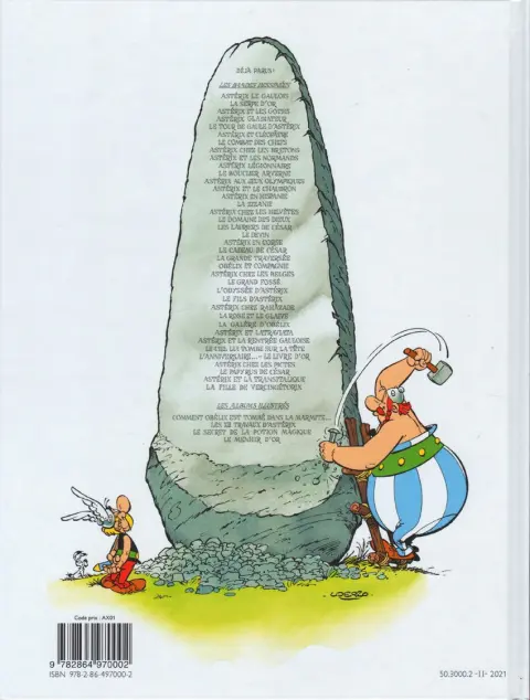 Verso de l'album Astérix Tome 25 Le grand fossé