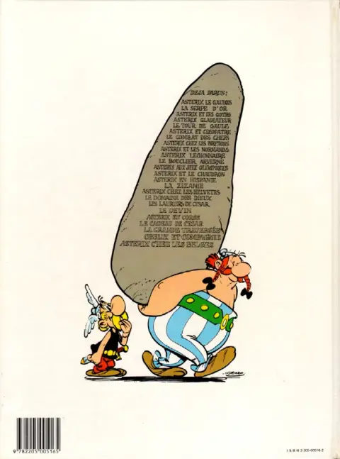 Verso de l'album Astérix Tome 16 Astérix chez les Helvètes