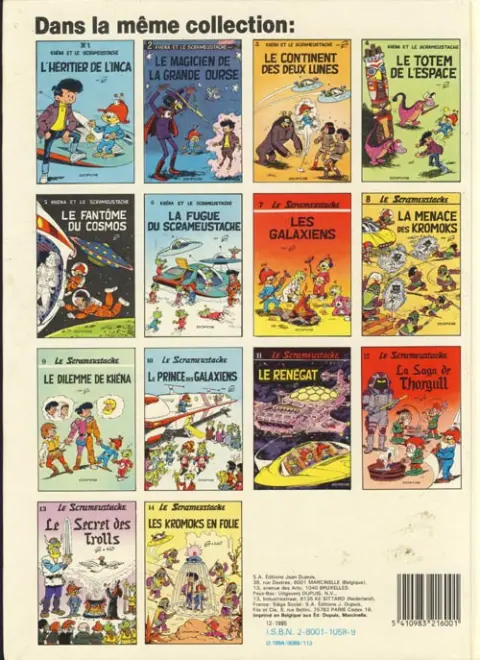 Verso de l'album Le Scrameustache Tome 13 Le secret des trolls