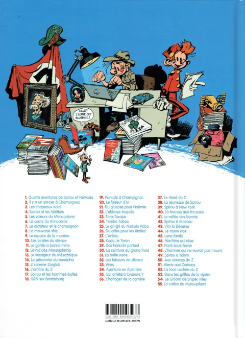 Verso de l'album Spirou et Fantasio Tome 23 Tora Torapa