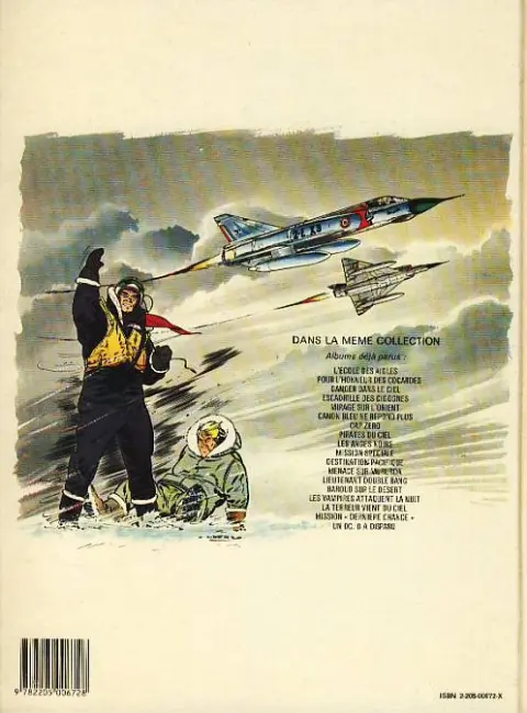 Verso de l'album Tanguy et Laverdure Tome 18 Un DC-8 a disparu