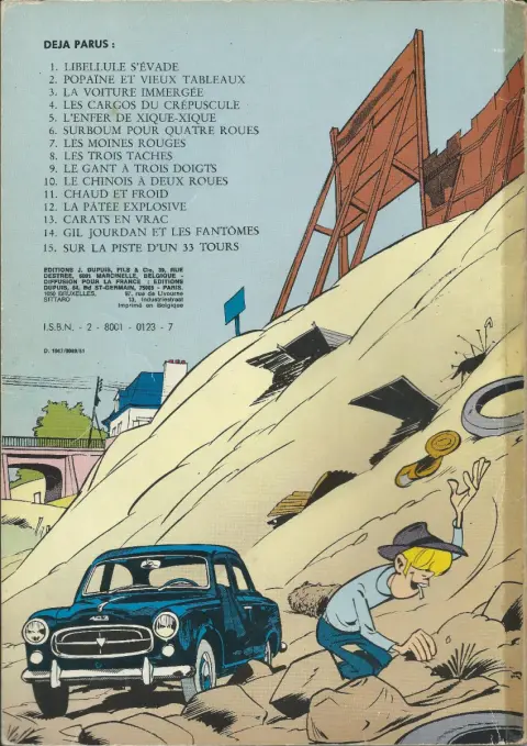 Verso de l'album Gil Jourdan Tome 8 Les 3 taches