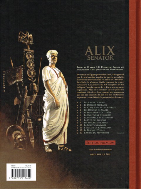 Verso de l'album Alix Senator Tome 12 Le Disque d'Osiris