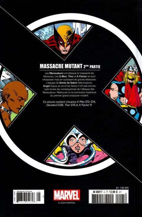 Verso de l'album X-Men - La Collection Mutante Tome 5 Mutant massacre 2ème partie
