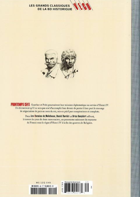 Verso de l'album Les grands Classiques de la BD Historique Vécu - La Collection Tome 50 Les Chemins de Malefosse - Tome XIII : Quiconque meurt...