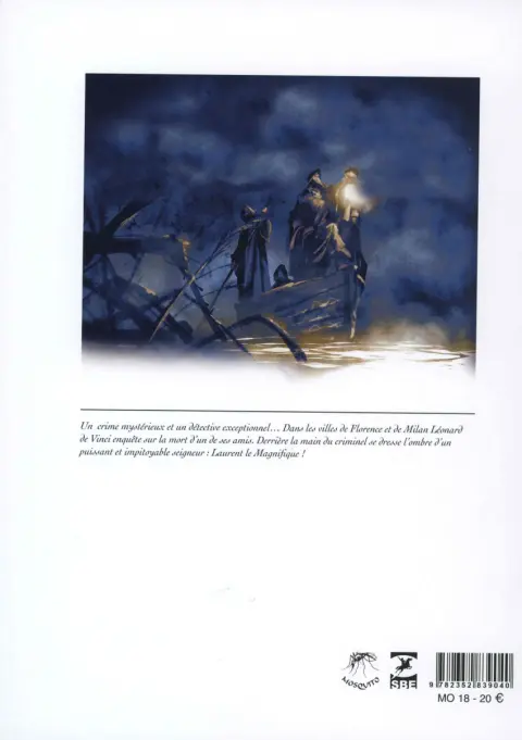 Verso de l'album Léonard de Vinci, l'ombre de la conjuration