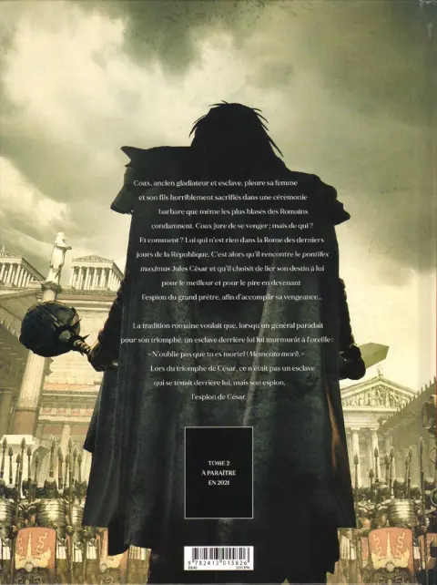 Verso de l'album L'espion de César 1 Memento mori