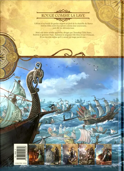 Verso de l'album Elfes Tome 16 Rouge comme la lave