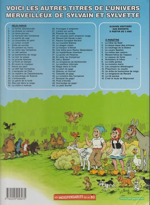 Verso de l'album Sylvain et Sylvette Tome 39 Vas-y, Basile !
