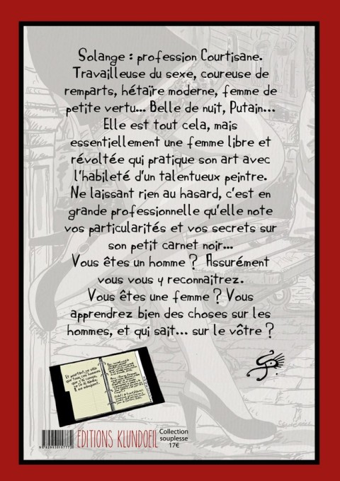 Verso de l'album Le petit carnet noir de Solange