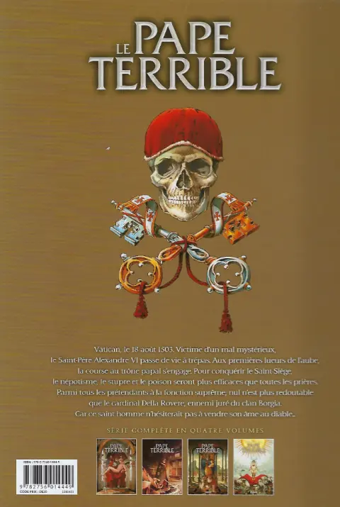 Verso de l'album Le Pape terrible Tome 1 Della Rovere