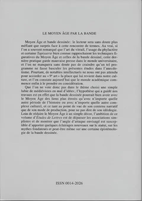 Verso de l'album Le Moyen Age par la bande