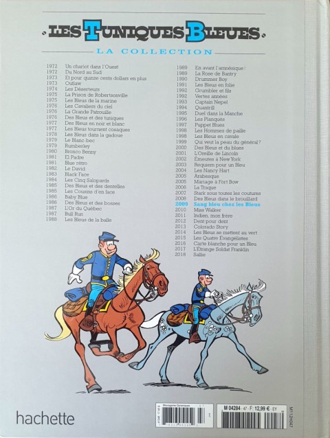 Verso de l'album Les Tuniques Bleues La Collection - Hachette, 2e série Tome 47 Sang bleu chez les bleus