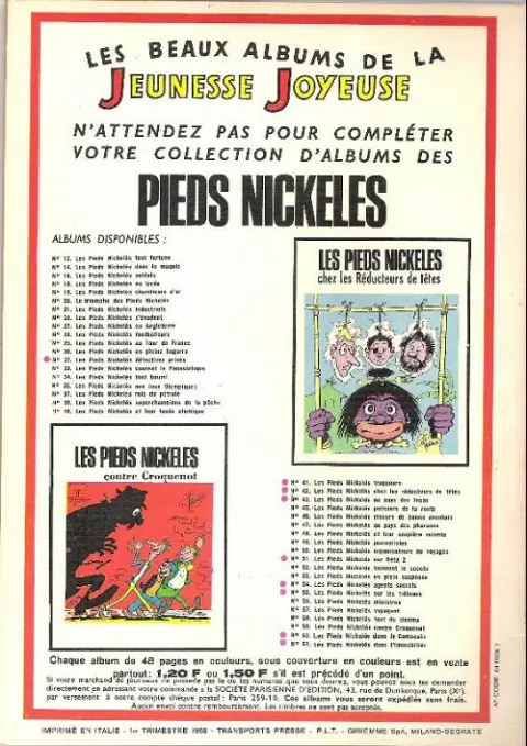 Verso de l'album Bibi Fricotin 2e Série - Societé Parisienne d'Edition Tome 50 Bibi Fricotin en plein mystère