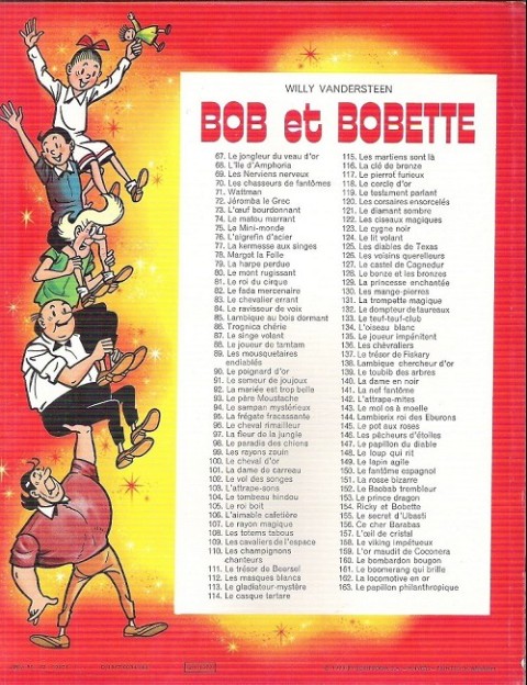 Verso de l'album Bob et Bobette Tome 78 Margot la folle