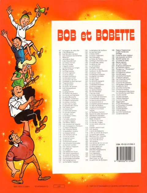 Verso de l'album Bob et Bobette Tome 171 Wally la baleine