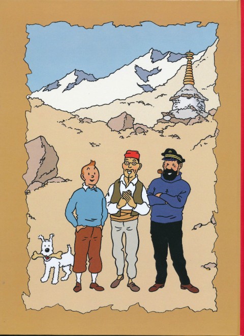Verso de l'album Tintin Le Dragon Rouge