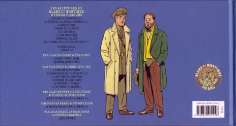 Verso de l'album Blake et Mortimer Tome 24 Le Testament de William S.