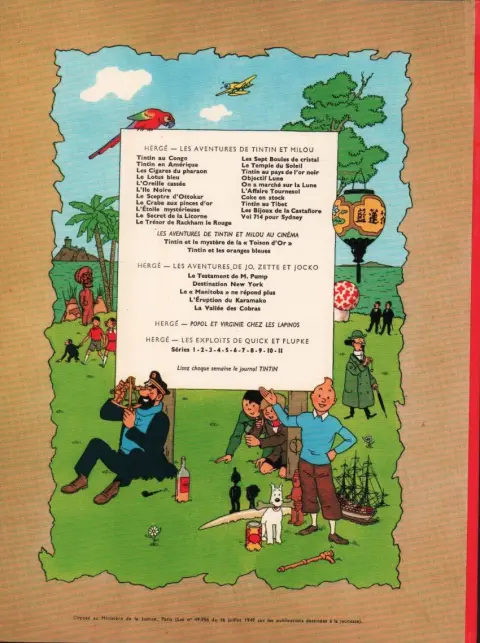 Verso de l'album Tintin Tome 19 Coke en stock