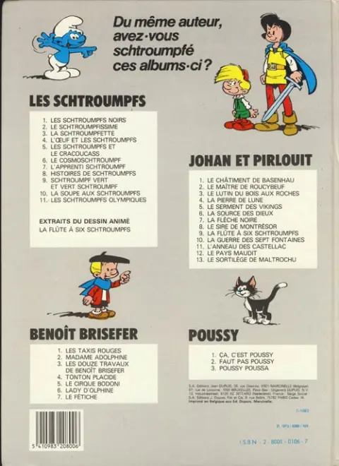 Verso de l'album Johan et Pirlouit Tome 12 Le pays maudit