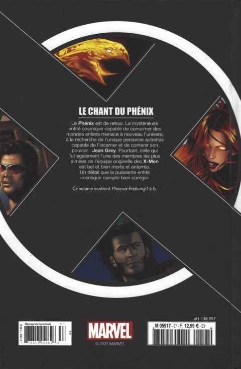 Verso de l'album X-Men - La Collection Mutante Tome 57 Le Chant du Phénix