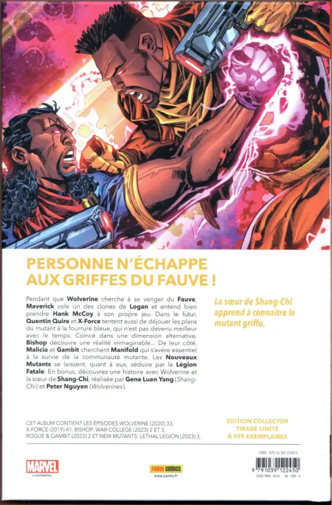 Verso de l'album Destiny of X Volume 24