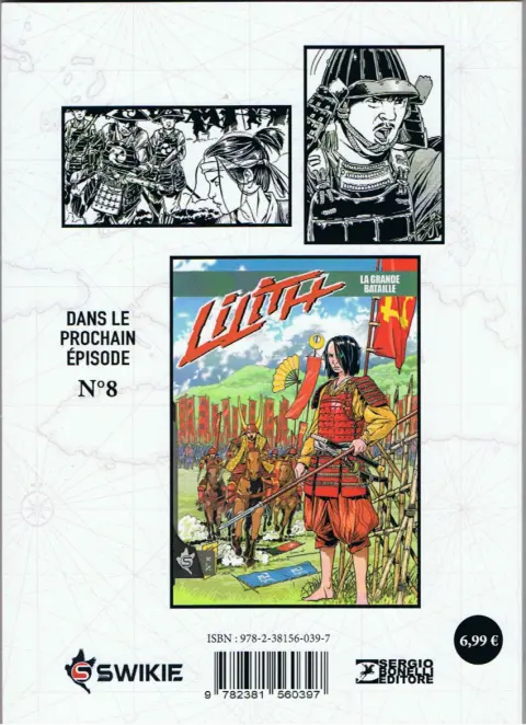 Verso de l'album Lilith N° 7 La reine de l'arène