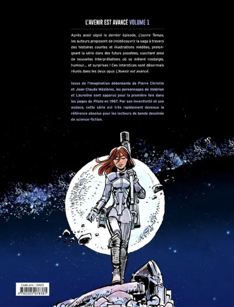 Verso de l'album Valérian Tome 22 L'avenir est avancé - Volume 1