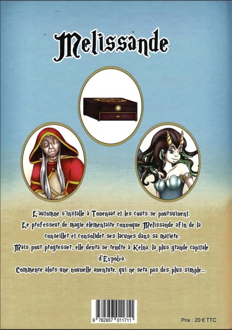 Verso de l'album Melissandre Tome 2 La légende des quatre pierres