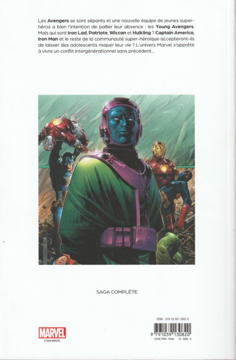 Verso de l'album Young Avengers Identités secrètes