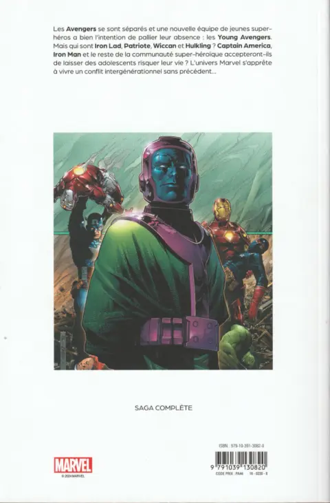 Verso de l'album Young Avengers Identités secrètes