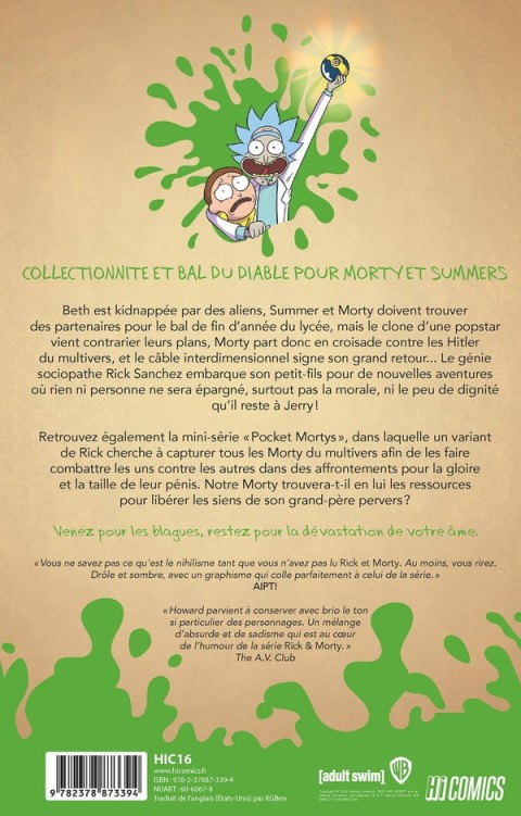 Verso de l'album Rick and Morty 4 L'intégrale